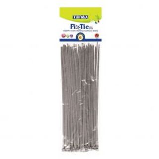 50 Fascette 30 Cm Argento Fix-tie Xl 500010687