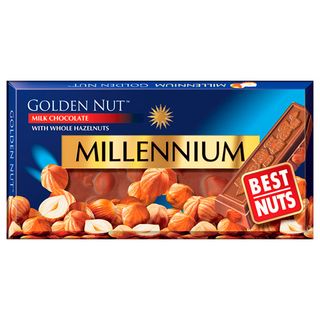 Шоколад "millennium Gold" Молочний З Цілим Фундуком 100г