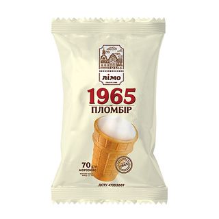 Морозиво "лімо 1965" Пломбір У Вафельному Стаканчику 70г
