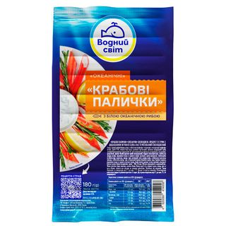 Крабові Палички Охолодженні "океанічні" 180г Тм "водний Світ"