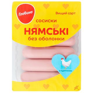 Сосиски "нямські" З Курятиною В/с 275г Тм Глобино