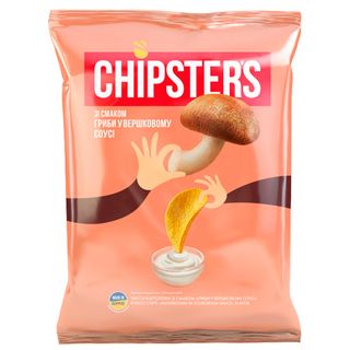 Чипси "chipster`s" Хвилясті Зі Смаком Гриби З Вершковим Соусом 110г