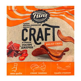 Грінки "flint Craft" Житньо-пшеничні Зі Смаком Гострі Джерки 90г
