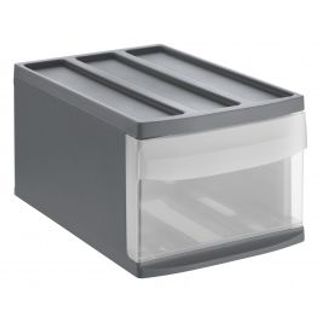 Cassettiera Modulabile M 25,5x39,5x20,3h Cm Grigio Antracite 410005879