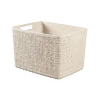 Cestino Rettangolare Jute L 20 Lt 28x36x23h In Materiale Riciclato Avorio 410006620