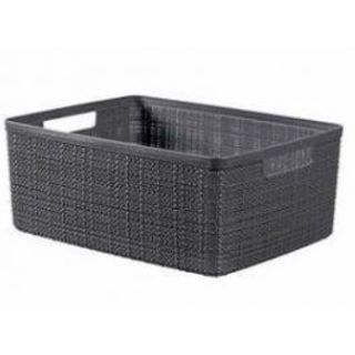 Cestino Rettangolare Jute M 12 Lt 28x36x15h In Materiale Riciclato Grigio 410006619