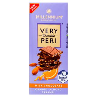 Шоколад "millennium Very Peri" Молочний З Мигдалем,карамеллю Та Апельсиновою Цедрою 85г