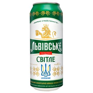Пиво "львівське" Світле 0,48/0,5л 4,5% З/б