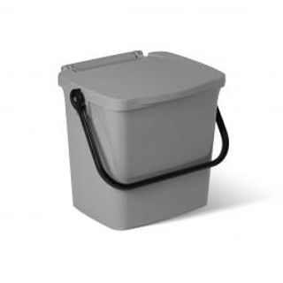 Pattumiera Per Umido 5 Lt L25 P20 H22cm Con Bascula Grigia In Plastica 410170814