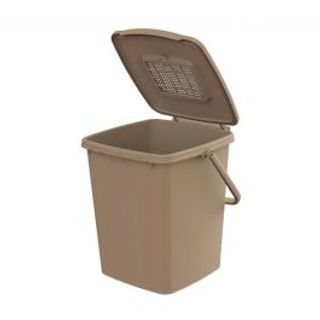 Pattumiera Per Umido Max 10lt L25 P26 H27cm Con Bascula Marrone In Plastica 410003747