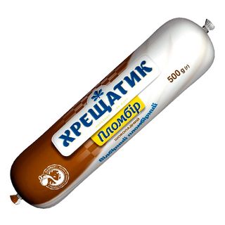 Морозиво "хрещатик" Пломбір Шоколадний 500г 15%