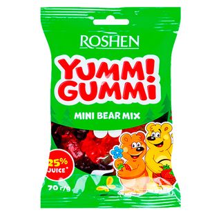 Цукерки Желейні "yummi Gummi Mini Bear Mix" 70г Тм Рошен