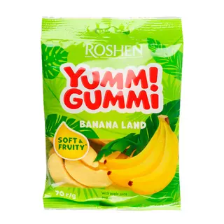 Цукерки Желейні "yummi Gummi Banana Land" 70г Тм Рошен