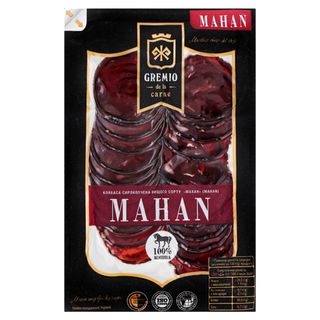 Ковбаса "махан" Сирокопчена В/с (нарізка) 75г Тм Gremio