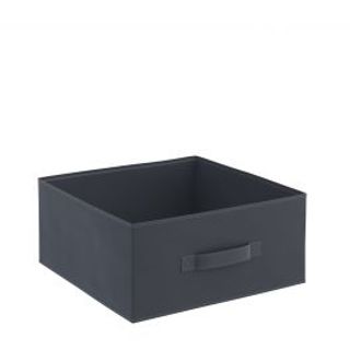 Cesta Spaceo Kub L31xp31xh15cm In Tessuto Colore Nero 440002005