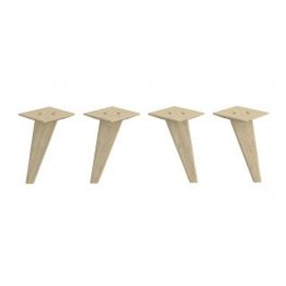 Set 4 Piedini Laterali Spaceo Kub H21.6cm In Pino Grezzo 410005644