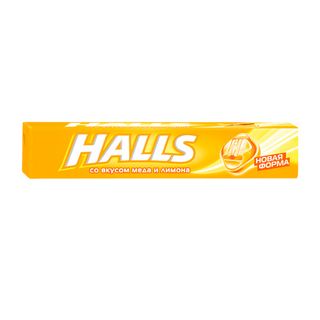 Льодяники "halls" Зі Смаком Меду Та Лимону 25,2г