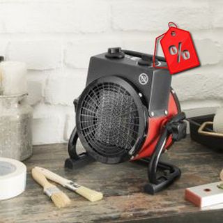 Termoventilatore Ceramico Pig Colore Rosso/nero 2 Potenze 1/2 Kw Termostato, Orientabile 430007093