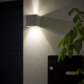 Applique Roxbury Alluminio Bianco 10x10xh10 Cm Led 810lm Luce Naturale Up&down Ip54 420008007