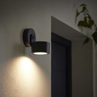 Applique Ortega Alluminio Nero D10xh9 Cm Gx53'=25w Orientabile Ip44 420007264