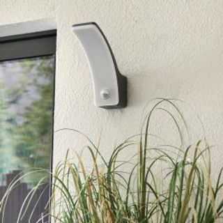 Applique Lakko Alluminio Grigio 22x22x8cm Led 11w Luce Natural Con Sensore Di Movimento Ip 420002949