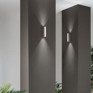 Applique Ray Alluminio Grigio 20x8,5x7,8cm Led 14w Luce Naturale Ip54 420007855