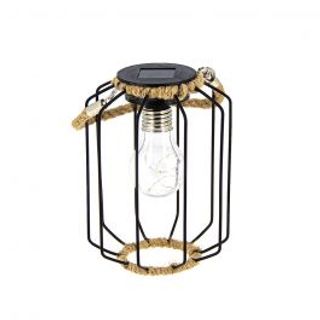 Lanterna Solare Soretro Metallo E Corda Led Luce Calda Ip44 420006568