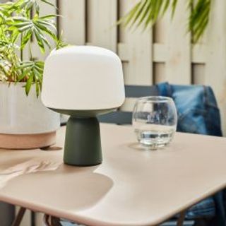 Lampada Portatile Luno Plastica Verde Khaki D14.3 H20 Cm Led Luce Naturale Con Usb Ip44 420006312