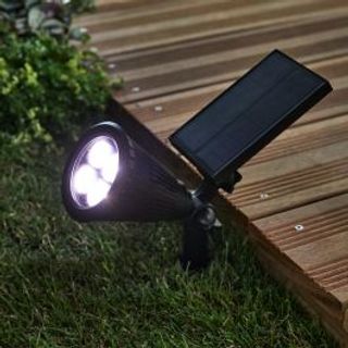 Pichetto Solare Riz Plastica Nero H39cm Led Luce Naturale 420007991