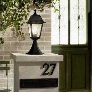 Lampioncino Sima Plastca Nero H40.5 Cm E27'=25w Ip44 420006340