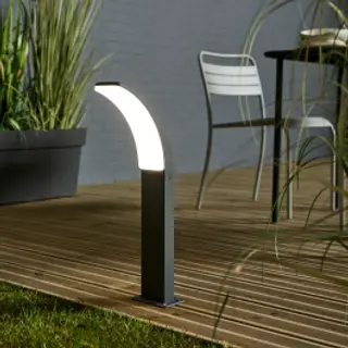 Lampione Lakko Alluminio Grigio 56x22x12cm Led 11w Luce Naturale Ip44 420002951