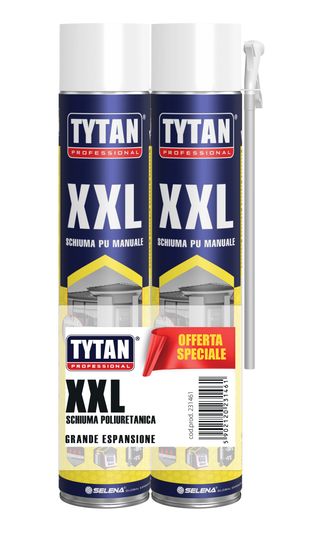 Bi Pack Schiuma Poliuretanica Da Riempimento Multiuso Con Cannuccia Xxl Tytan 670ml 470005628