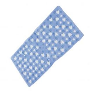 Tappeto Antiscivolo Vasca Love L 71 P 35 Cm Celeste Trasparente Vinile 430003343