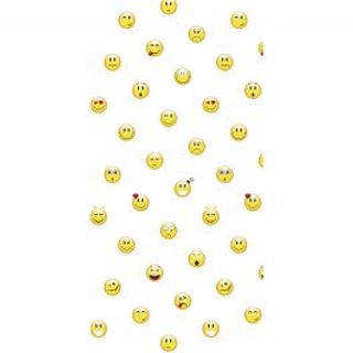 Tenda Doccia Smile 180x200 Tessuto Giallo 430003381