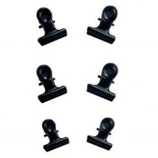 6 Clip Metallo Nero Portafoto 2cm 480009934