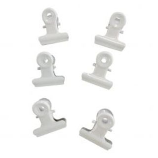6 Clip Metallo Bianco Portafoto 2cm 480009933