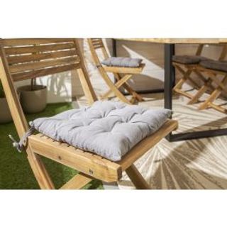 Set 4 Coprisedia Popy 38x38 Cm Cotone Grigio 480009126