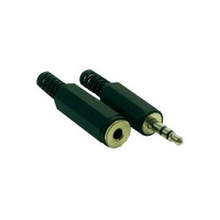 Adattatore Audio Jack Maschio Femmina 3.5mm Nero 420992296