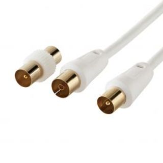 Prolunga Coassiale Maschio/femmina 5mt Bianca Evology 420230502