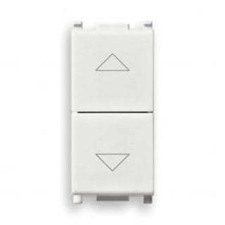 Pulsante Doppio Interbloccato Plana 10a Bianco 420000310