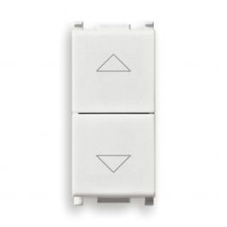 Pulsante Doppio Interbloccato Plana 10a Bianco 420000310