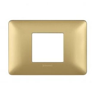 Placca Matix 2 Posti Centrati Oro 420100030