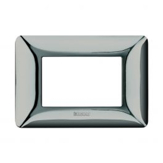 Placca Matix 3 Posti Cromo Lucido 420100027