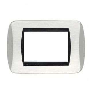 Placca Living International 3 Posti Cromo Lucido/satinato 420005557