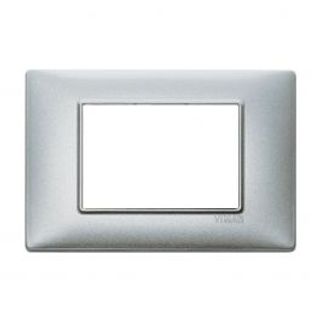 Placca Plana 3 Posti Argento Metallizzato 420990610