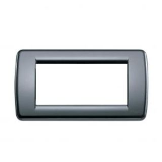 Placca Idea Rondo 4 Posti Grigio Tecno 420990772