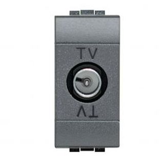 Presa Tv Passante Maschio Living International Grigio 420100631