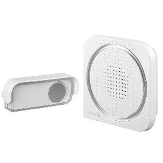 Kit Campanello Senza Fili Luminoso Con Presa Di Corrente 7 Suonerie Bianco Evology 420001437