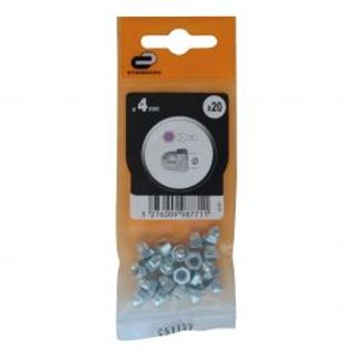 Dado Esagonale In Acciaio 4 Mm, 20 Pezzi 410120890