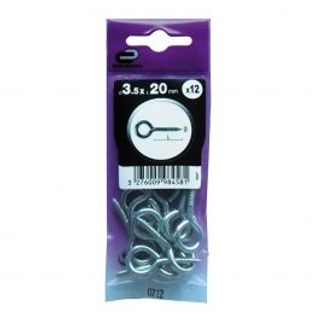 12 Occhiolo A Vite Acciaio Zincato 3.5x2 410120934